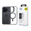 3MK Satin Armor MagCase mit MagSafe für Apple iPhone 14 Pro Max, transparent mit schwarzem Rahmen