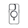 3MK Satin Armor MagCase mit MagSafe für Apple iPhone 14 Pro Max, transparent mit schwarzem Rahmen