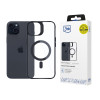 3MK Satin Armor MagCase mit MagSafe für Apple iPhone 15 Plus, transparent mit schwarzem Rahmen (156080-0)
