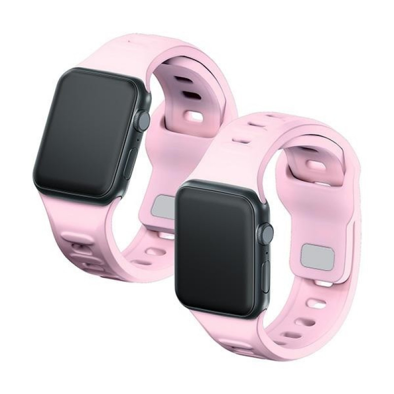 3mk Silikon-Armband für Apple Watch 38/40/41 mm, puderrosa