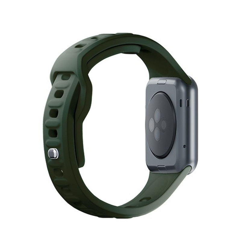 3mk Silikon-Armband für Apple Watch 42/44/45/49 mm, dunkelgrün