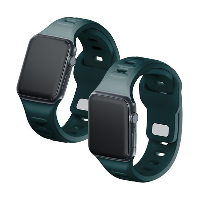 3mk Silikon-Armband für Apple Watch 42/44/45/49 mm, evergreen