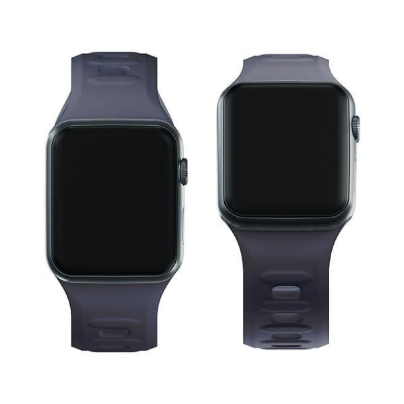3mk Silikon-Armband für Apple Watch 42/44/45/49 mm, grau