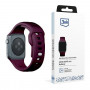 3mk Silikon-Armband für Apple Watch 42/44/45/49 mm, mulberry / burgundy
