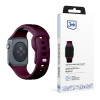 3mk Silikon-Armband für Apple Watch 42/44/45/49 mm, mulberry / burgundy