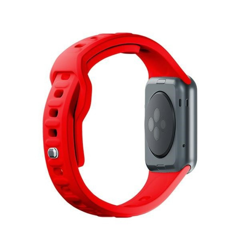 3mk Silikon-Armband für Apple Watch 42/44/45/49 mm, rot