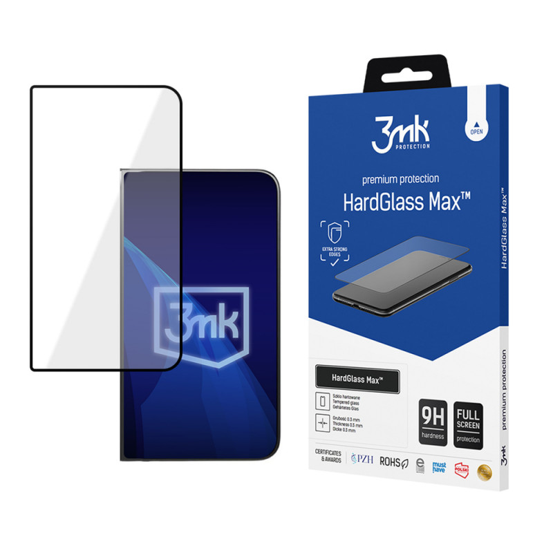 3MK HardGlass Max Apple iPhone Duo gehärtetes Glas, schwarz