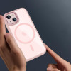 Tech-Protect MagMat MagSafe Hülle für Apple iPhone 15, Pink/Clear