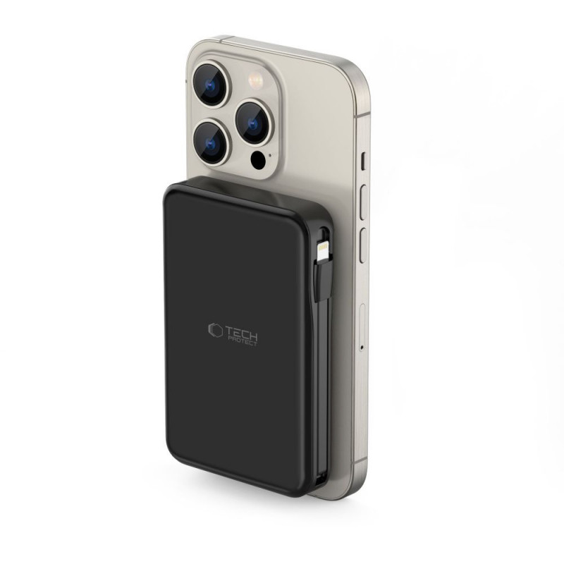 Tech-Protect PB31 LifeMag MagSafe Powerbank 10000 mAh, 15 W, Schwarz