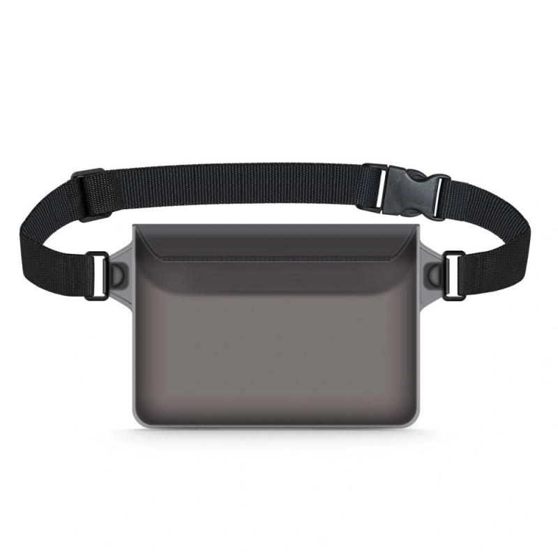 Tech-Protect UWP10 Universelle wasserdichte Tasche, Black/Clear