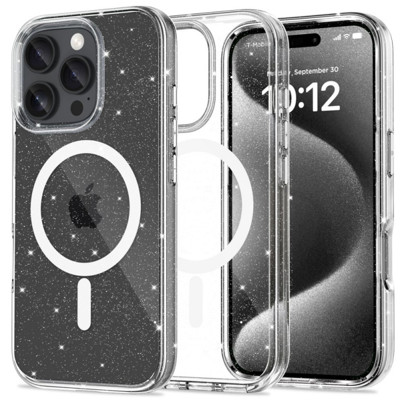 Tech-Protect Flexair Hybrid MagSafe Hülle für Apple iPhone 16 Pro Max, Glitter