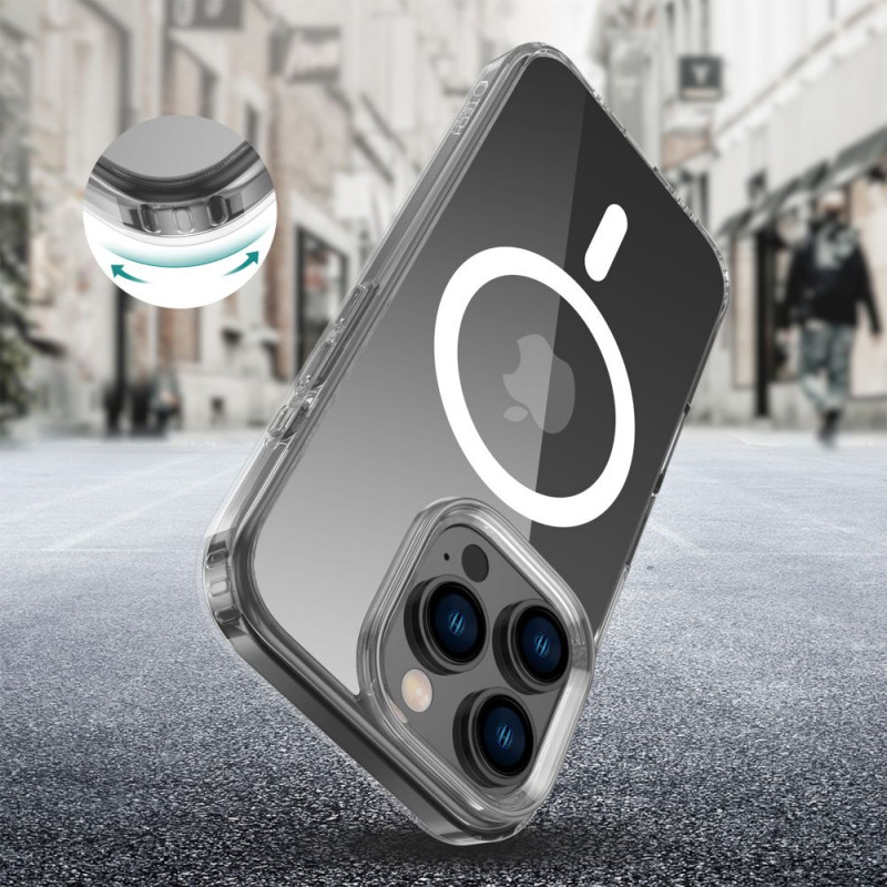 Tech-Protect Flexair Hybrid MagSafe Hülle für Apple iPhone 16 Pro, transparent