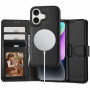 Tech-Protect Wallet MagSafe Hülle für Apple iPhone 16, Schwarz
