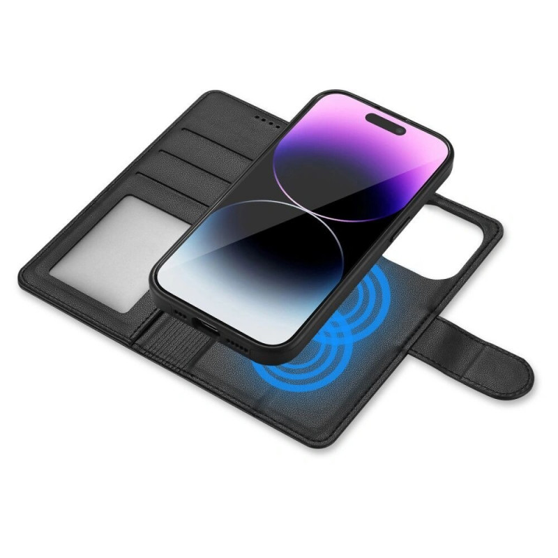 Tech-Protect Wallet MagSafe Hülle für Apple iPhone 16, Schwarz
