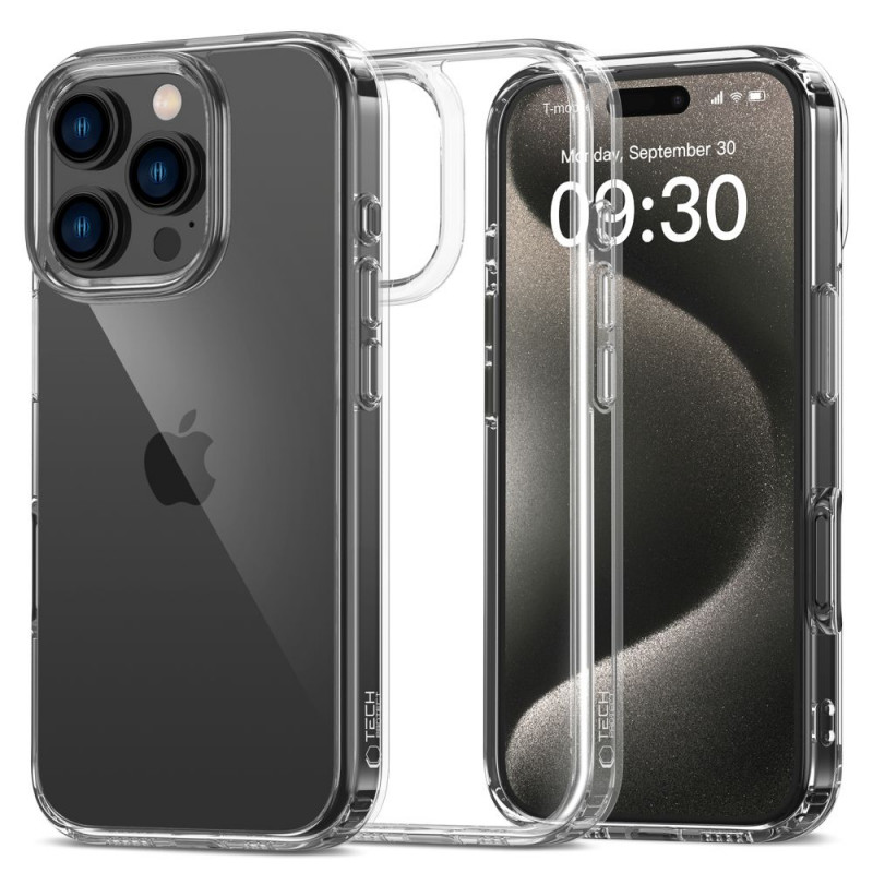 Tech-Protect Flexair Hybrid Hülle für Apple iPhone 16 Pro Max, transparent