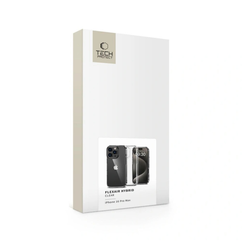 Tech-Protect Flexair Hybrid Hülle für Apple iPhone 16 Pro Max, transparent