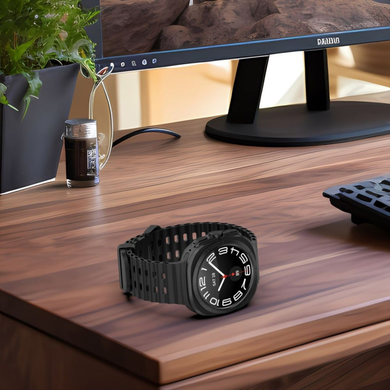 Tech-Protect IconBand Pro Armband für Samsung Galaxy Watch Ultra 1 / 2, 47 mm, Schwarz