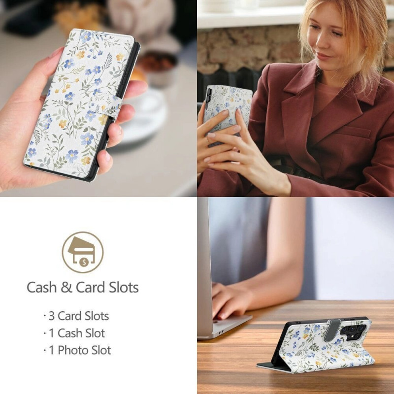 Tech-Protect Wallet-Hülle für Samsung Galaxy A17 / A18 / A26 4G / 5G, Spring Flowers