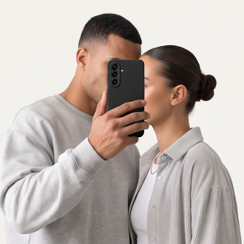 Tech-Protect Icon Silikon-Hülle für Samsung Galaxy A17 / A18 4G / 5G, Schwarz (THP4642)