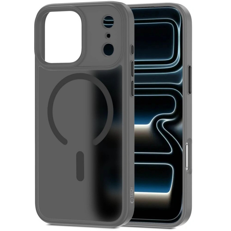 Tech-Protect Magmat MagSafe Hülle für Apple iPhone 17 Pro, mattes Kreidegrau