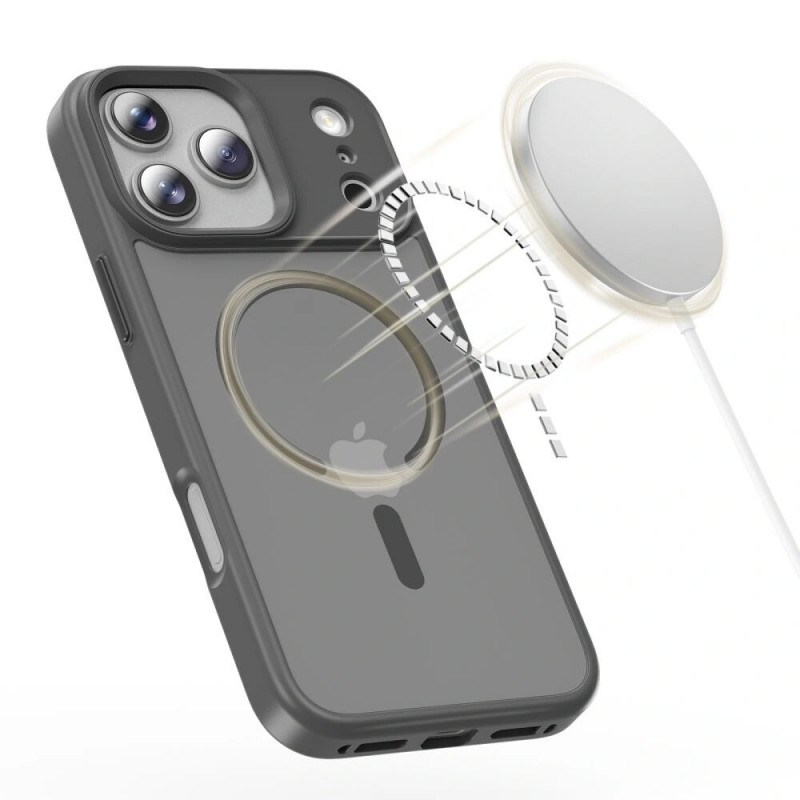 Tech-Protect Magmat MagSafe Hülle für Apple iPhone 17 Pro, mattes Kreidegrau