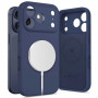 Tech-Protect Silikon MagSafe Hülle für Apple iPhone 17 Pro, Deep Blue