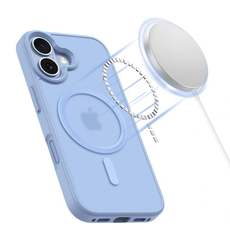 Tech-Protect MagMat MagSafe Hülle für Apple iPhone 17, Matte Mist Blue