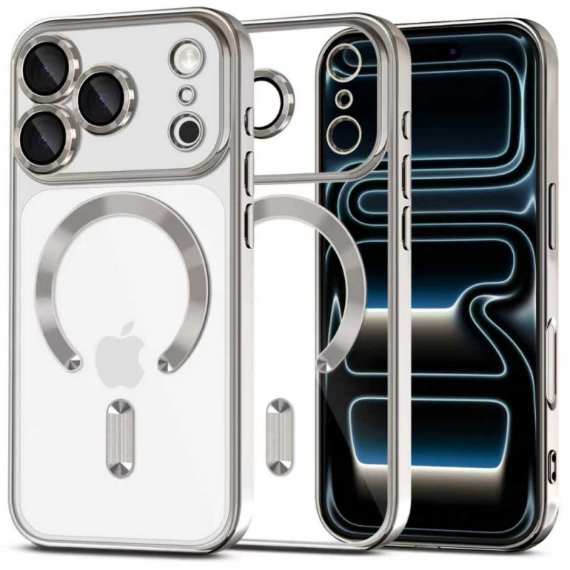 Tech-Protect MagFlex MagSafe Hülle für Apple iPhone 17 Pro, Shiny Silver
