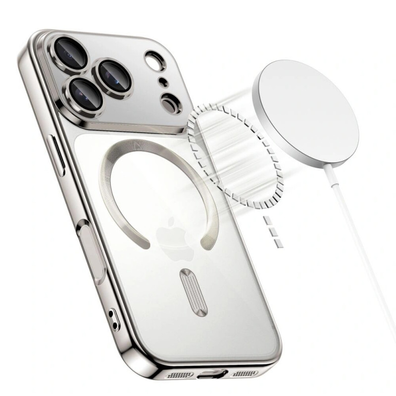 Tech-Protect MagFlex MagSafe Hülle für Apple iPhone 17 Pro Max, Shiny Silver