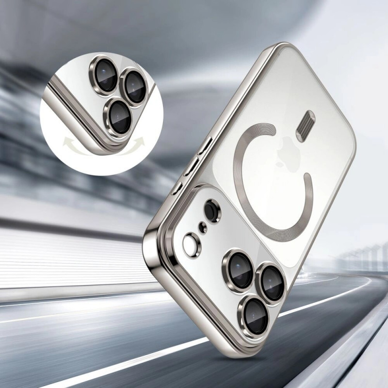 Tech-Protect MagFlex MagSafe Hülle für Apple iPhone 17 Pro Max, Shiny Silver