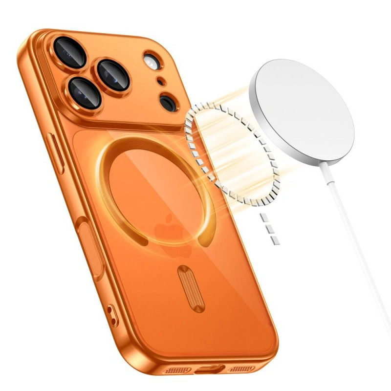 Tech-Protect MagFlex MagSafe Hülle für Apple iPhone 17 Pro, Shiny Cosmic Orange