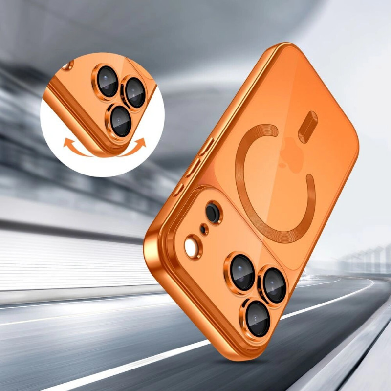 Tech-Protect MagFlex MagSafe Hülle für Apple iPhone 17 Pro, Shiny Cosmic Orange