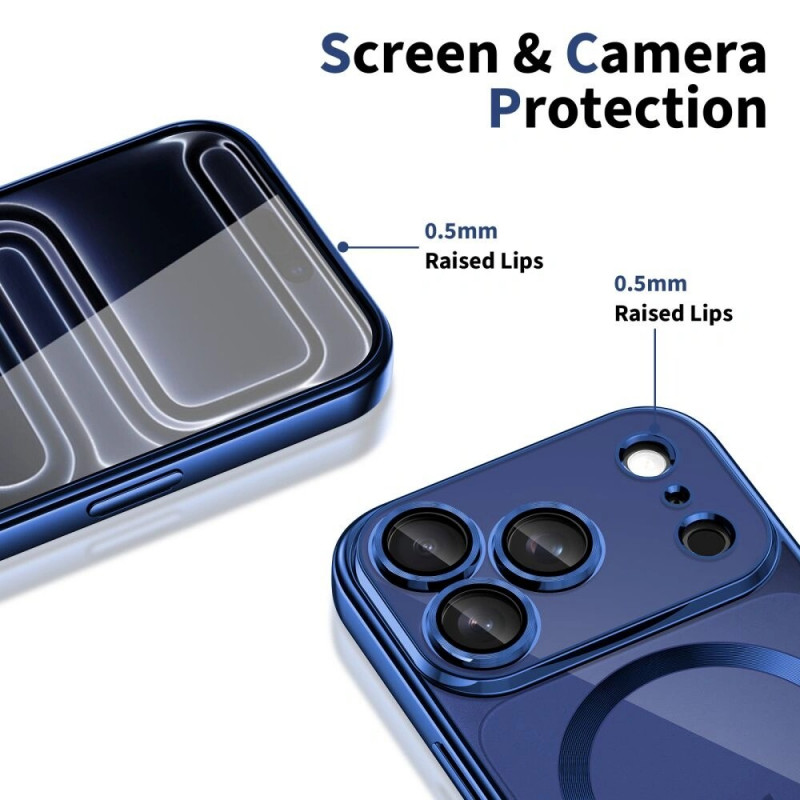 Tech-Protect MagFlex MagSafe Hülle für Apple iPhone 17 Pro, Shiny Deep Blue