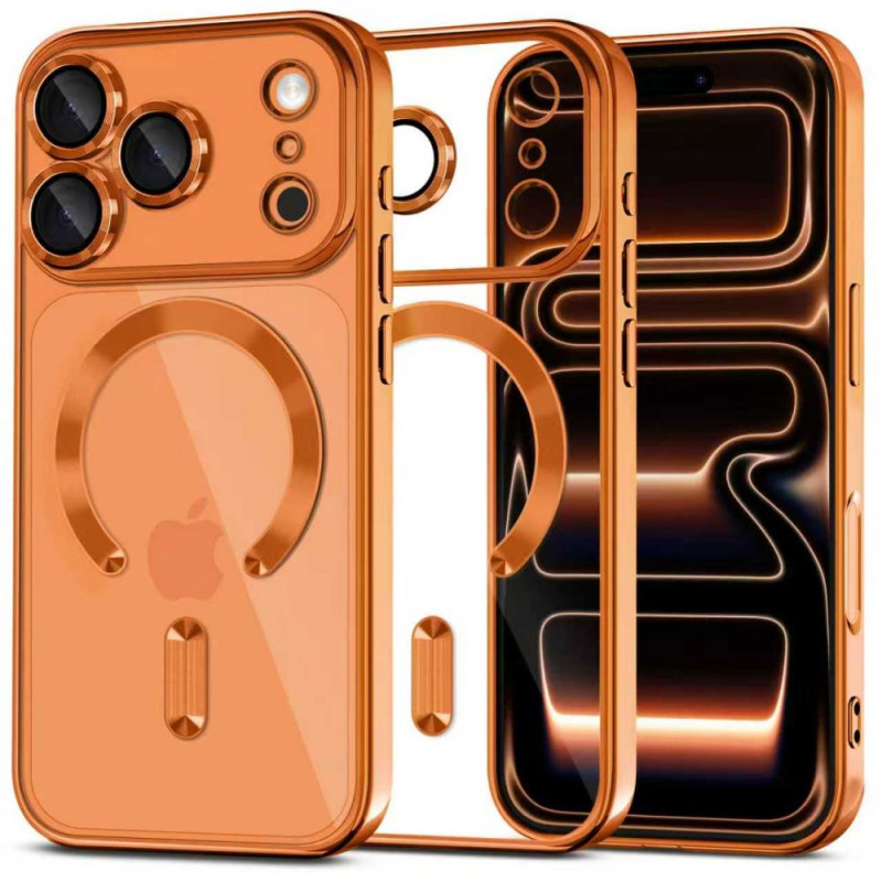 Tech-Protect MagFlex MagSafe Hülle für Apple iPhone 17 Pro Max, Shiny Cosmic Orange