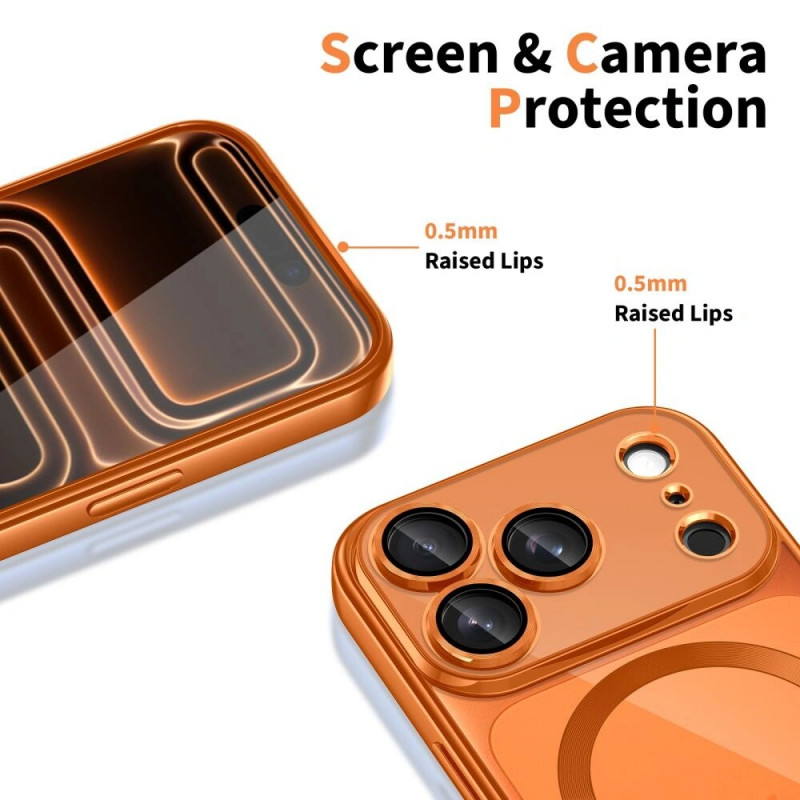 Tech-Protect MagFlex MagSafe Hülle für Apple iPhone 17 Pro Max, Shiny Cosmic Orange