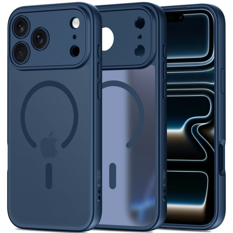 Tech-Protect BasicMag MagSafe Hülle für Apple iPhone 17 Pro Max, Mattschwarz Dunkelblau