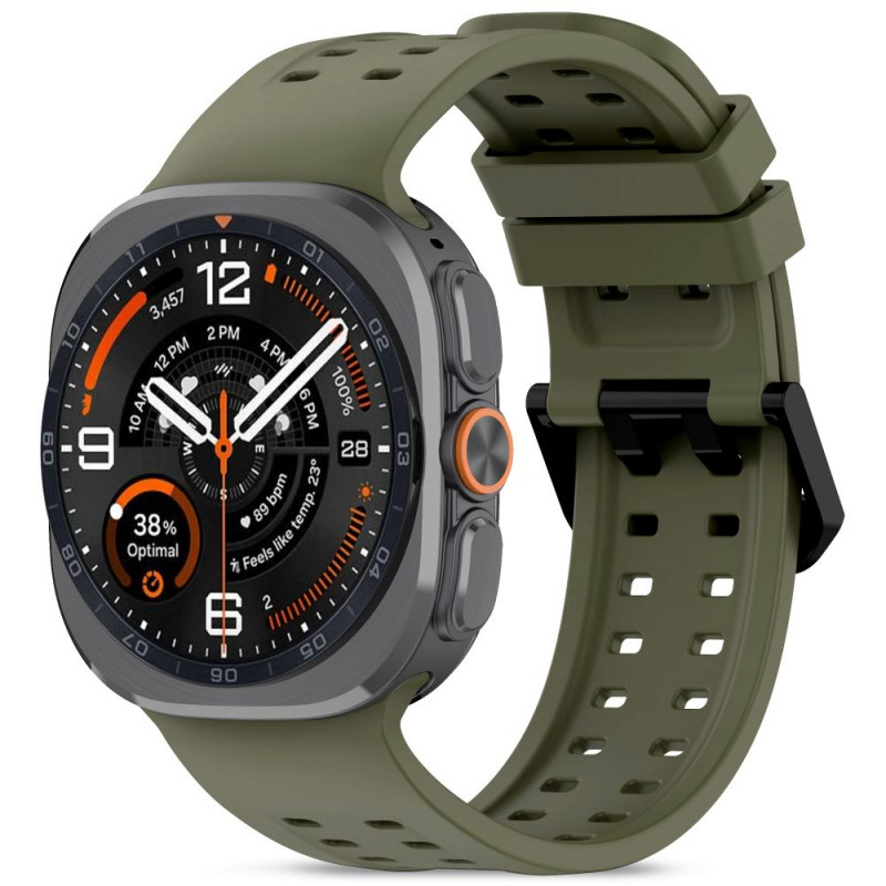 Tech-Protect Silikon-Air-Armband für Samsung Galaxy Watch Ultra 1 / 2 (2024-2026) 47 mm, Olive Green