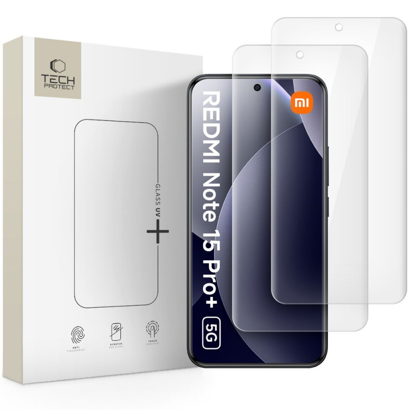 Tech-Protect Glass UV+ Panzerglas Xiaomi Redmi Note 15 Pro+ 5G / POCO M8 Pro, Clear (2 Stk.)