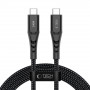 Tech-Protect Ultraboost UB11T USB-C-auf-USB-C-Kabel PD 240W, 200 cm, Schwarz