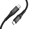 Tech-Protect Ultraboost UB11T USB-C-auf-USB-C-Kabel PD 240W, 200 cm, Schwarz