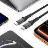 Tech-Protect Ultraboost UB11T USB-C-auf-USB-C-Kabel PD 240W, 200 cm, Schwarz