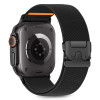 Tech-Protect Nylon Clasp Armband für Apple Watch 6 / 7 / 8 / 9 / 10 / SE / Ultra 1 / 2 44/45/46/49 mm, Schwarz