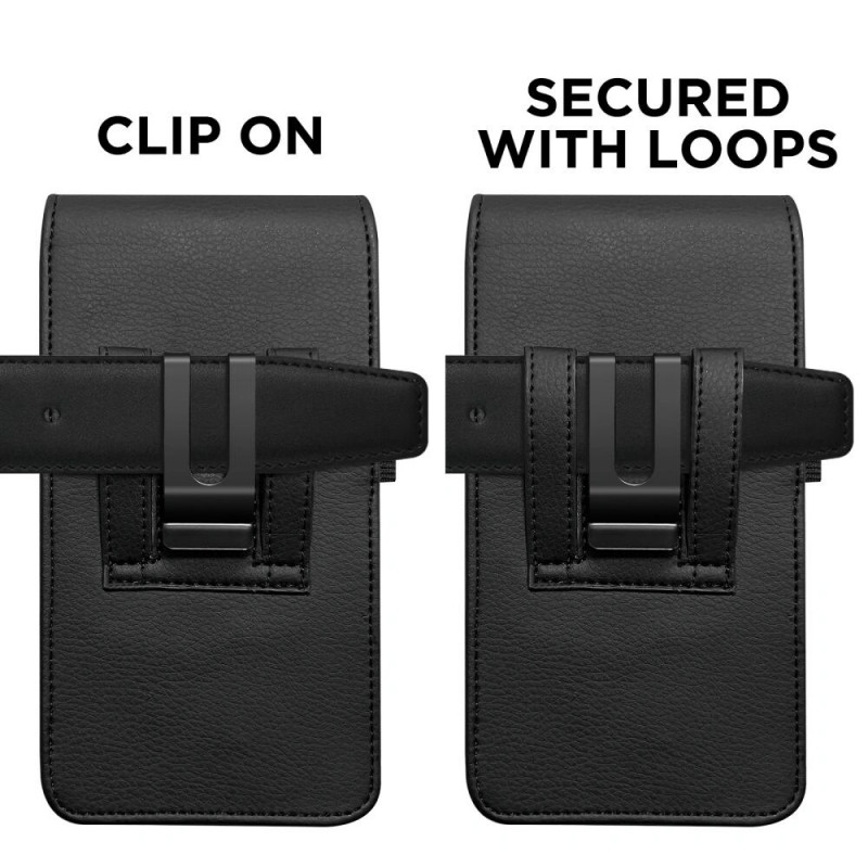 Tech-Protect SM75 Universelle Handy-Gürteltasche für 5,8-6,8 Zoll Smartphones, Schwarz
