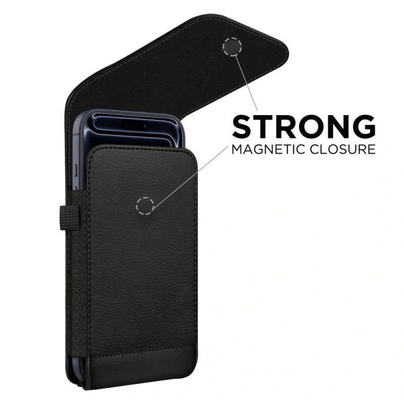 Tech-Protect SM75 Universelle Handy-Gürteltasche für 5,8-6,8 Zoll Smartphones, Schwarz