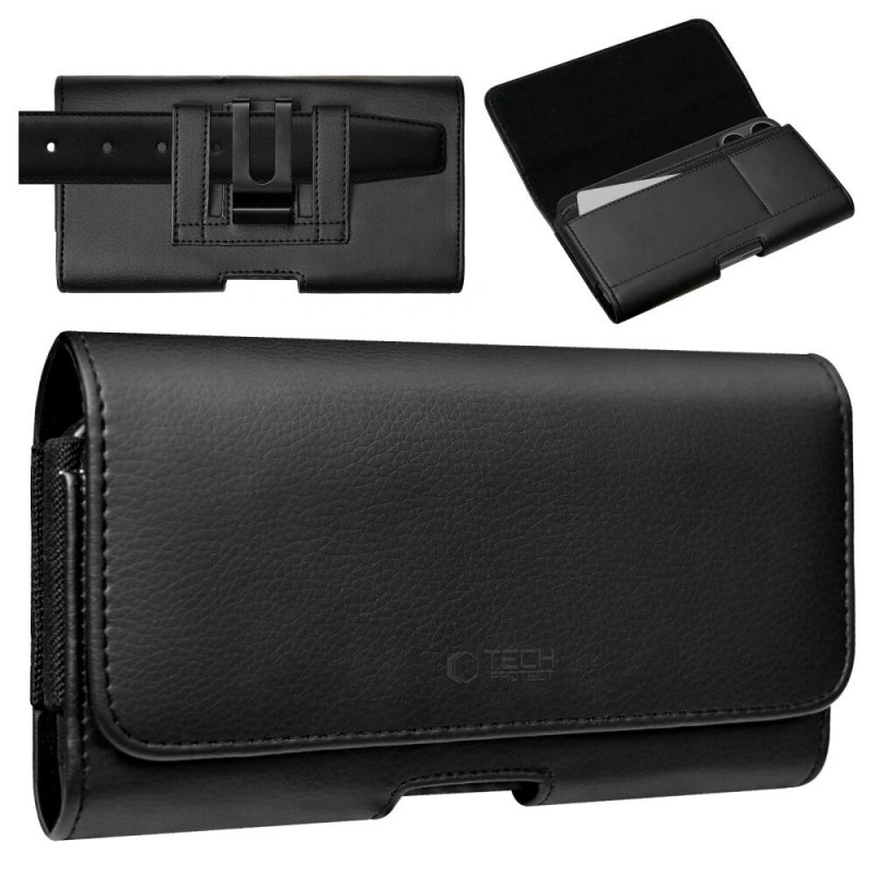 Tech-Protect SM80 THP4794 universale Handy-Gürteltasche für 5,8-6,8 Zoll Smartphones, Schwarz