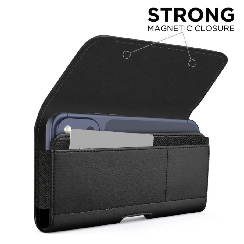 Tech-Protect SM80 THP4794 universale Handy-Gürteltasche für 5,8-6,8 Zoll Smartphones, Schwarz