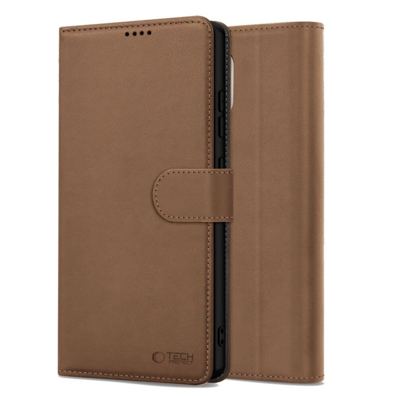 Tech-Protect Wallet Case für Apple iPhone 17e / 16e, Braun