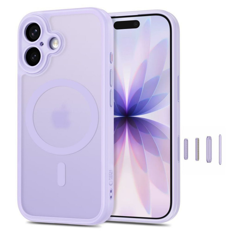 Tech-Protect MagPeak MagSafe CC Hülle für Apple iPhone 17, Matte Lavender