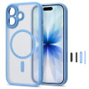 Tech-Protect MagPeak MagSafe CC Hülle für Apple iPhone 17, Matte Mist Blue