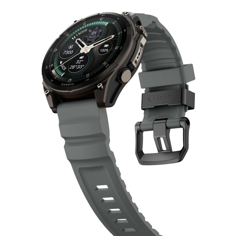 Tech-Protect Motion Garmin Fenix 5X / 5X Plus / 6X / 6X Pro / 7X / 8 / 8 Pro / 9 / 9 Pro Uhrenarmband (47 mm), Storm Grey